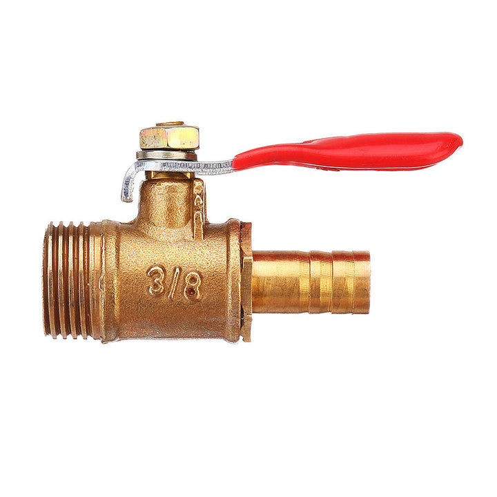 8mm Hose Barb to BSP Male Thread 1,2" 3,8" 1,2" Brass Inline Ball Valve Pipe Hose Coupler Adapter Image 9