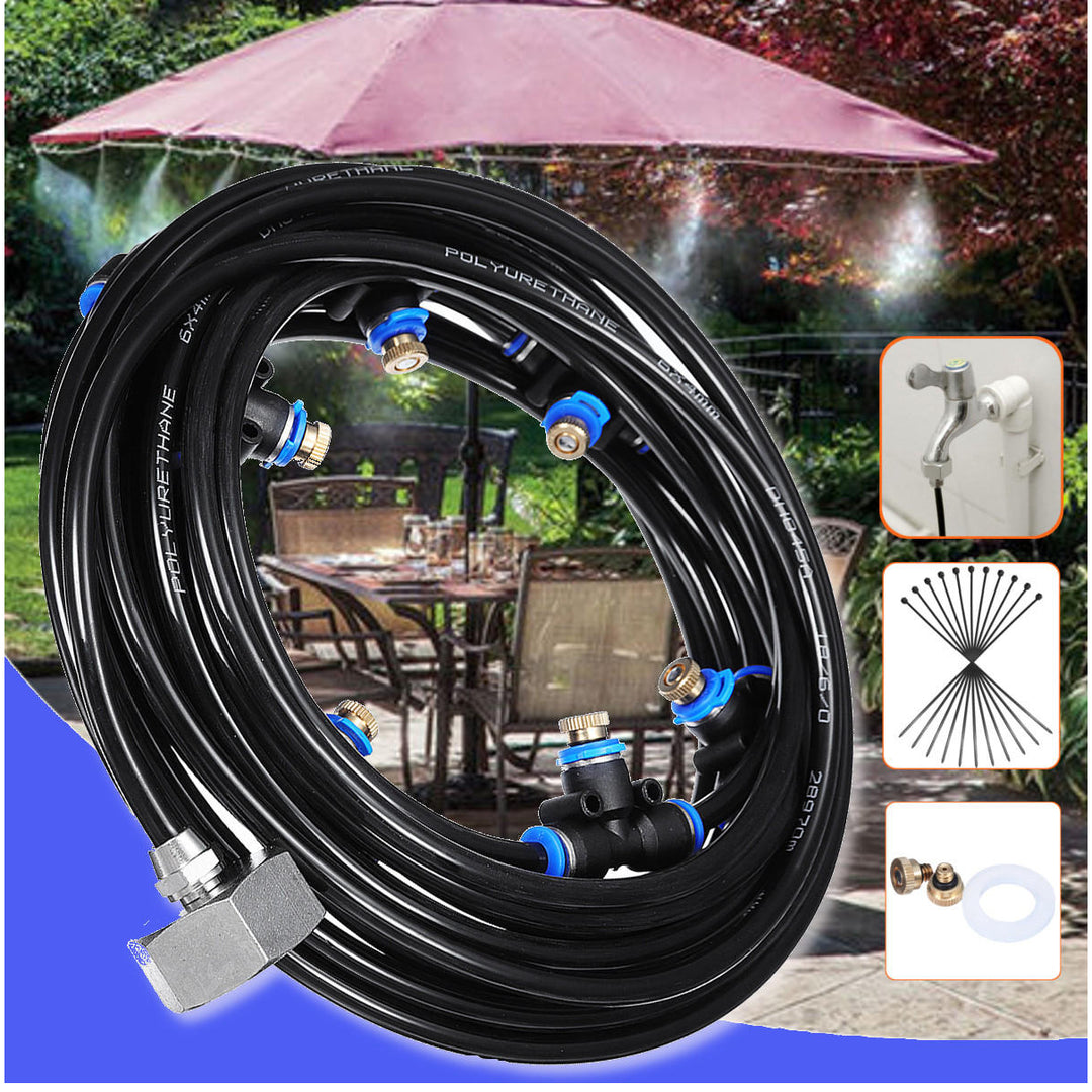 8M Outdoor Mist Coolant System Water Sprinkler Garden Patio Mister Cooling Spray Kits Image 2