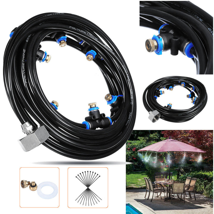 8M Outdoor Mist Coolant System Water Sprinkler Garden Patio Mister Cooling Spray Kits Image 3