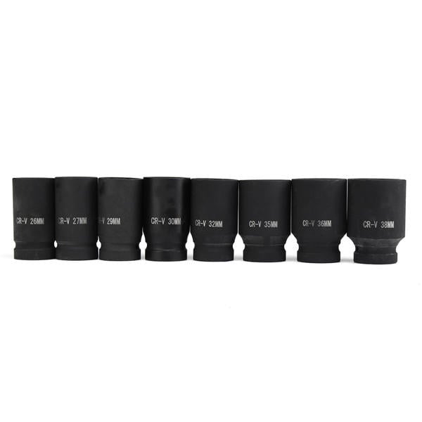 8Pcs 3,4 Inch Drive Deep Impact Socket Set 26-38mm Socket Kit Image 5