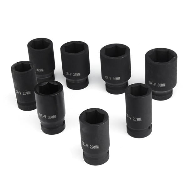 8Pcs 3,4 Inch Drive Deep Impact Socket Set 26-38mm Socket Kit Image 7