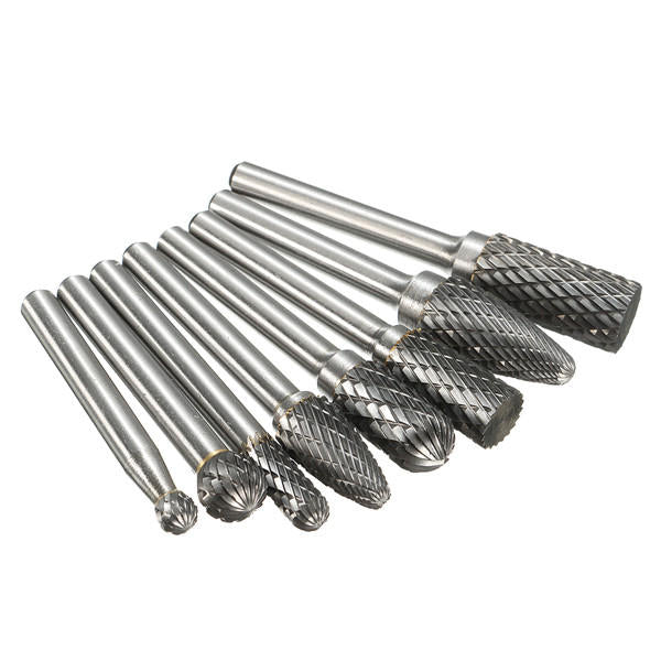 8pcs Carbide Rotary Burr Set 1,4 Inch Shank File Power Tool Image 4