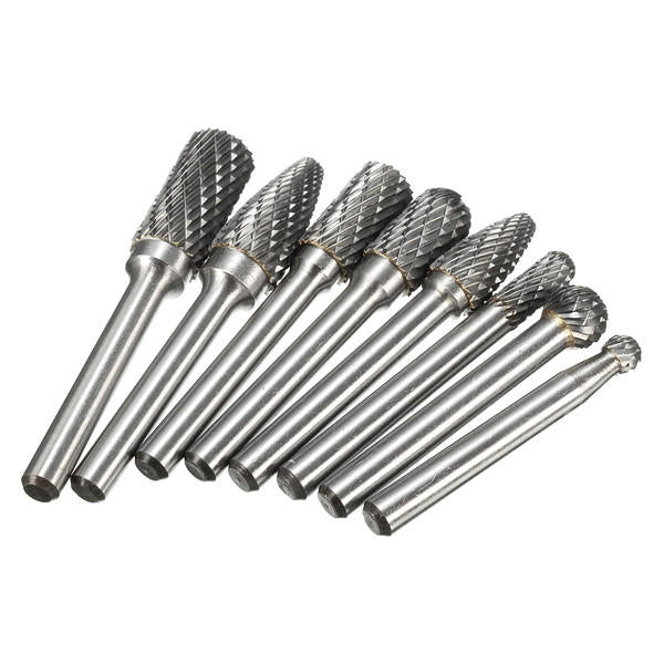 8pcs Carbide Rotary Burr Set 1,4 Inch Shank File Power Tool Image 6