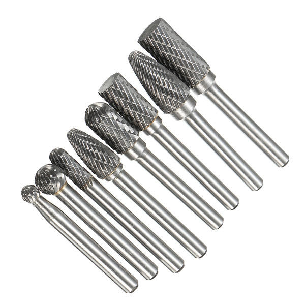 8pcs Carbide Rotary Burr Set 1,4 Inch Shank File Power Tool Image 7