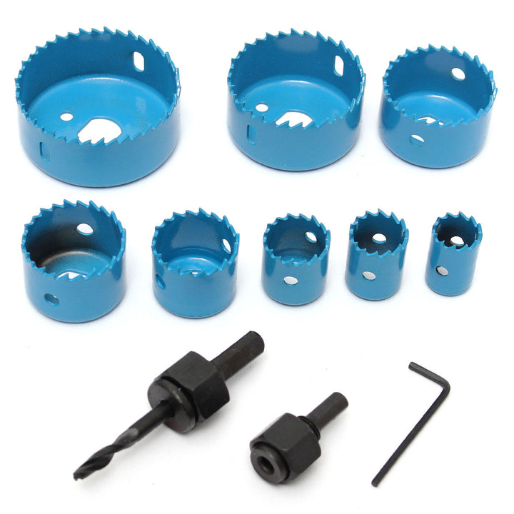 8pcs Blue Hole Saw Cutter Set with Hex Wrench Wood Alloy Iron Cutter for Woodworking Image 5