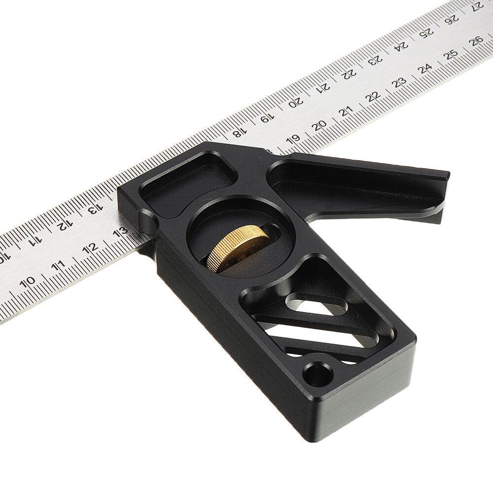 Adjustable 300mm Aluminum Alloy Combination Square 45 90 Degree Angle Scriber Steel Ruler Woodworking Line Locator Ruler Image 3