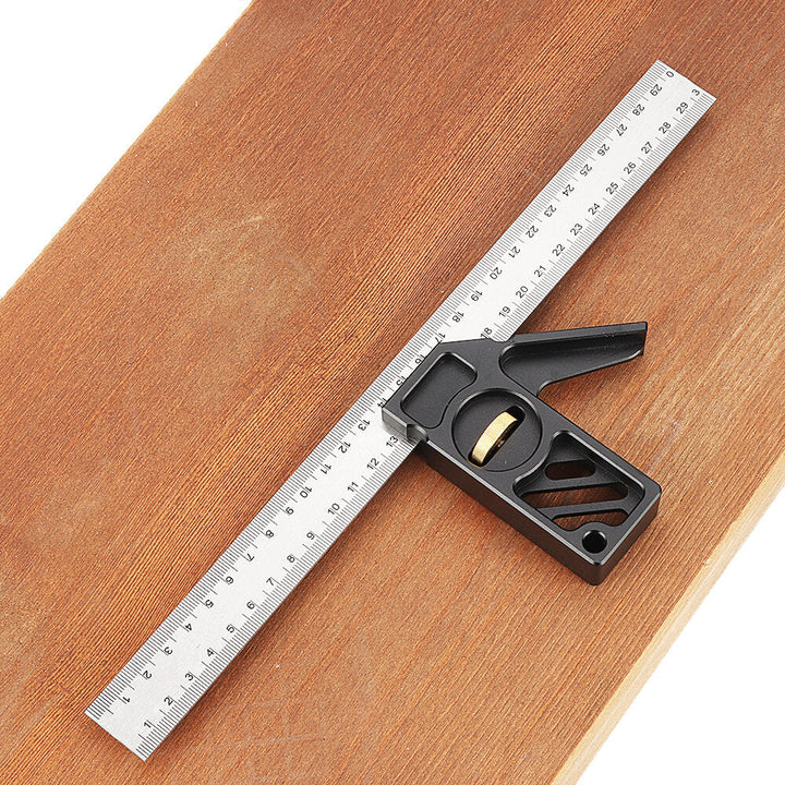 Adjustable 300mm Aluminum Alloy Combination Square 45 90 Degree Angle Scriber Steel Ruler Woodworking Line Locator Ruler Image 7