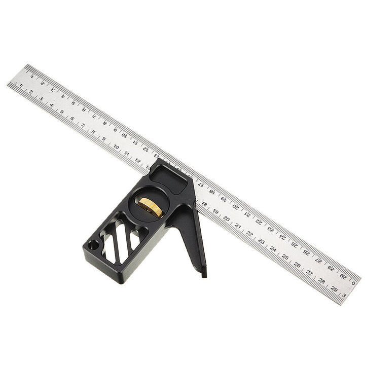 Adjustable 300mm Aluminum Alloy Combination Square 45 90 Degree Angle Scriber Steel Ruler Woodworking Line Locator Ruler Image 9