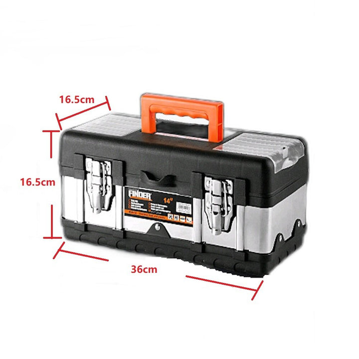 ABS And Stainless Steel Hardware Thickening Large Capacity Multi-functional Electrician Decoration Tool Storage Box Image 4