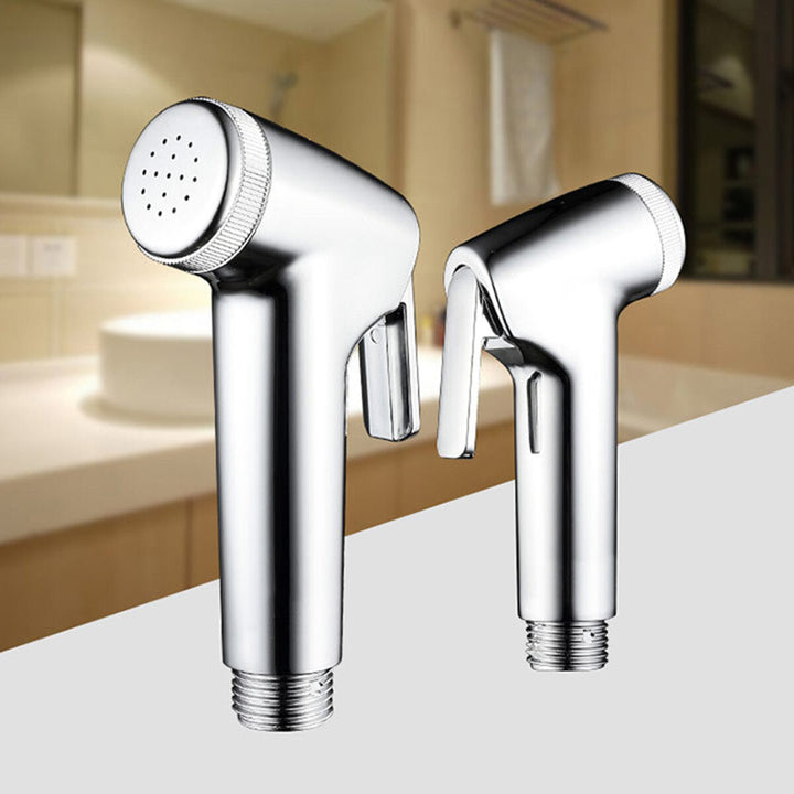 ABS Hand Held Bidet Spray Toilet Attachment Diaper Sprayer Hose Holder Bathroom Image 2