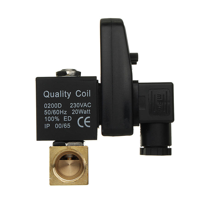 AC220V 1,2" Brass Electric Solenoid Automatic Timer Air Compressor Cold Dryer Drain Water Valve Image 7