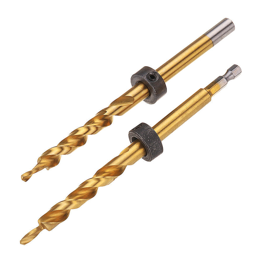 9.5mm Twist Step Drill Bit 3,8" Round,Hex Shank Drill for Woodworking Pocket Hole Jig Image 1