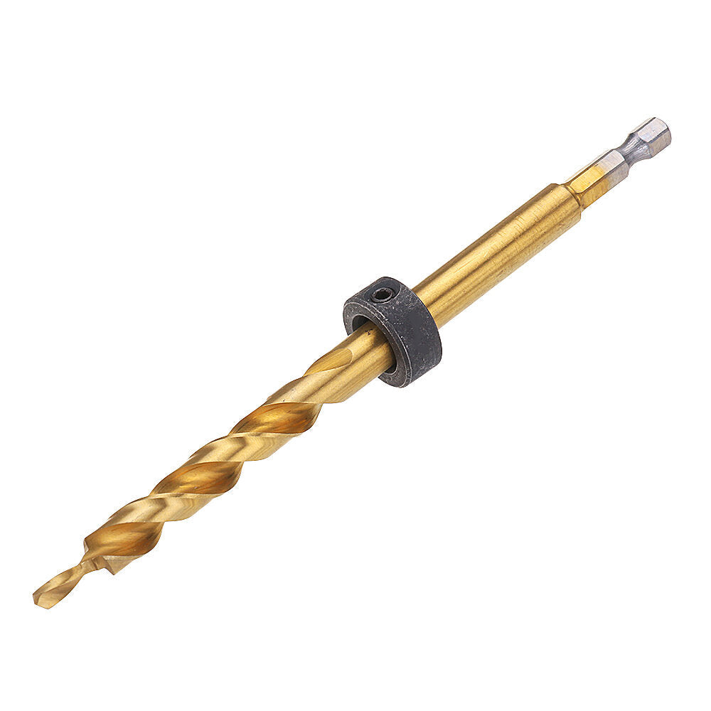 9.5mm Twist Step Drill Bit 3,8" Round,Hex Shank Drill for Woodworking Pocket Hole Jig Image 3