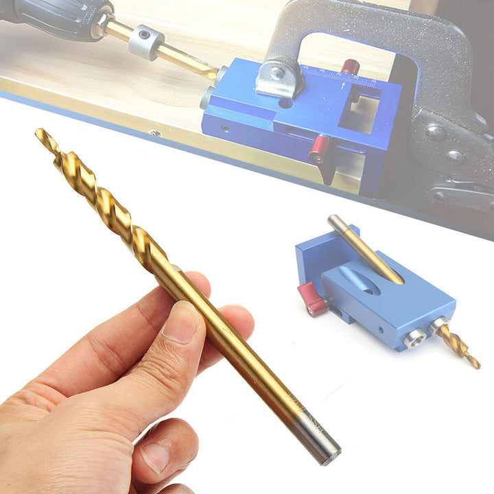 9.5mm Twist Step Drill Bit 3,8" Round,Hex Shank Drill for Woodworking Pocket Hole Jig Image 5