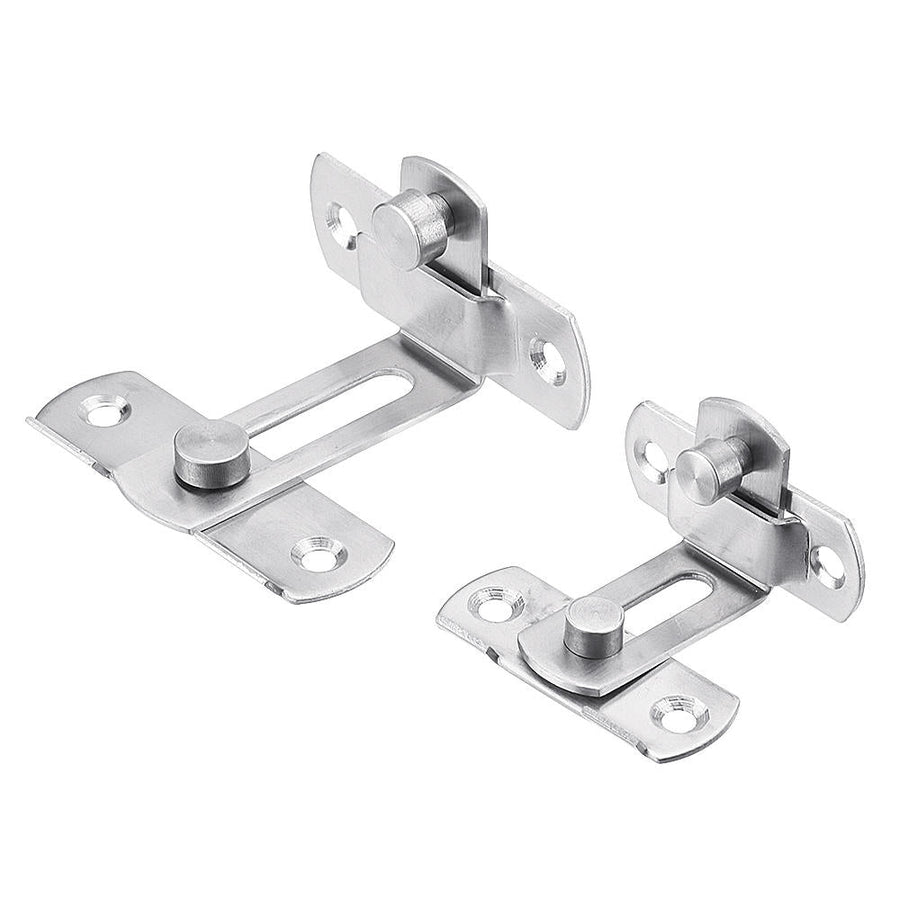 90 Degree Buckle Bolt Barn Door Lock Latch Hasp Sliding Door Buckle for Toilet Doors and Windows Image 1