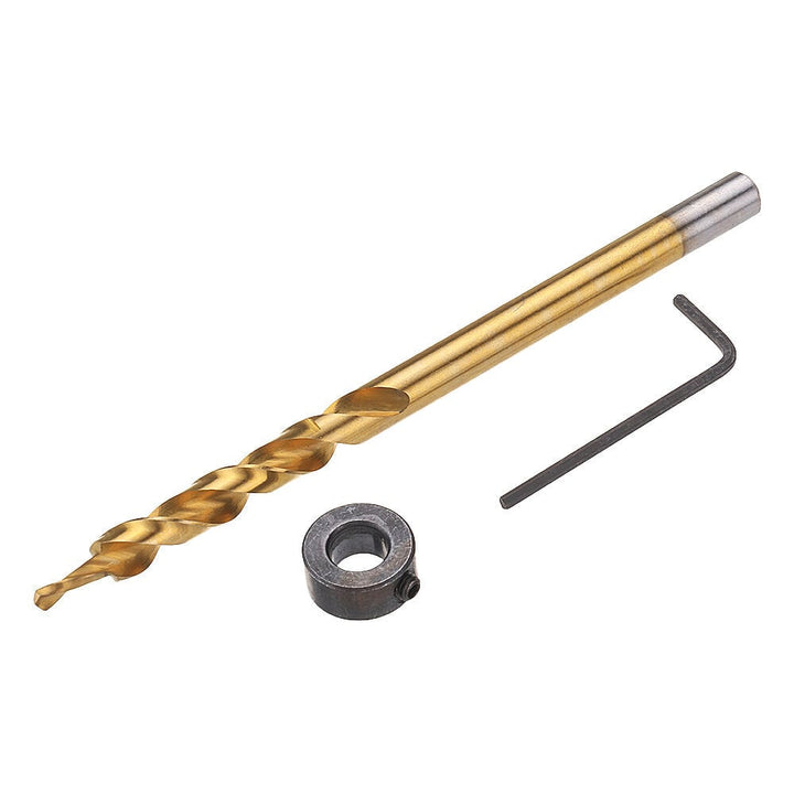 9.5mm Twist Step Drill Bit 3,8" Round,Hex Shank Drill for Woodworking Pocket Hole Jig Image 1