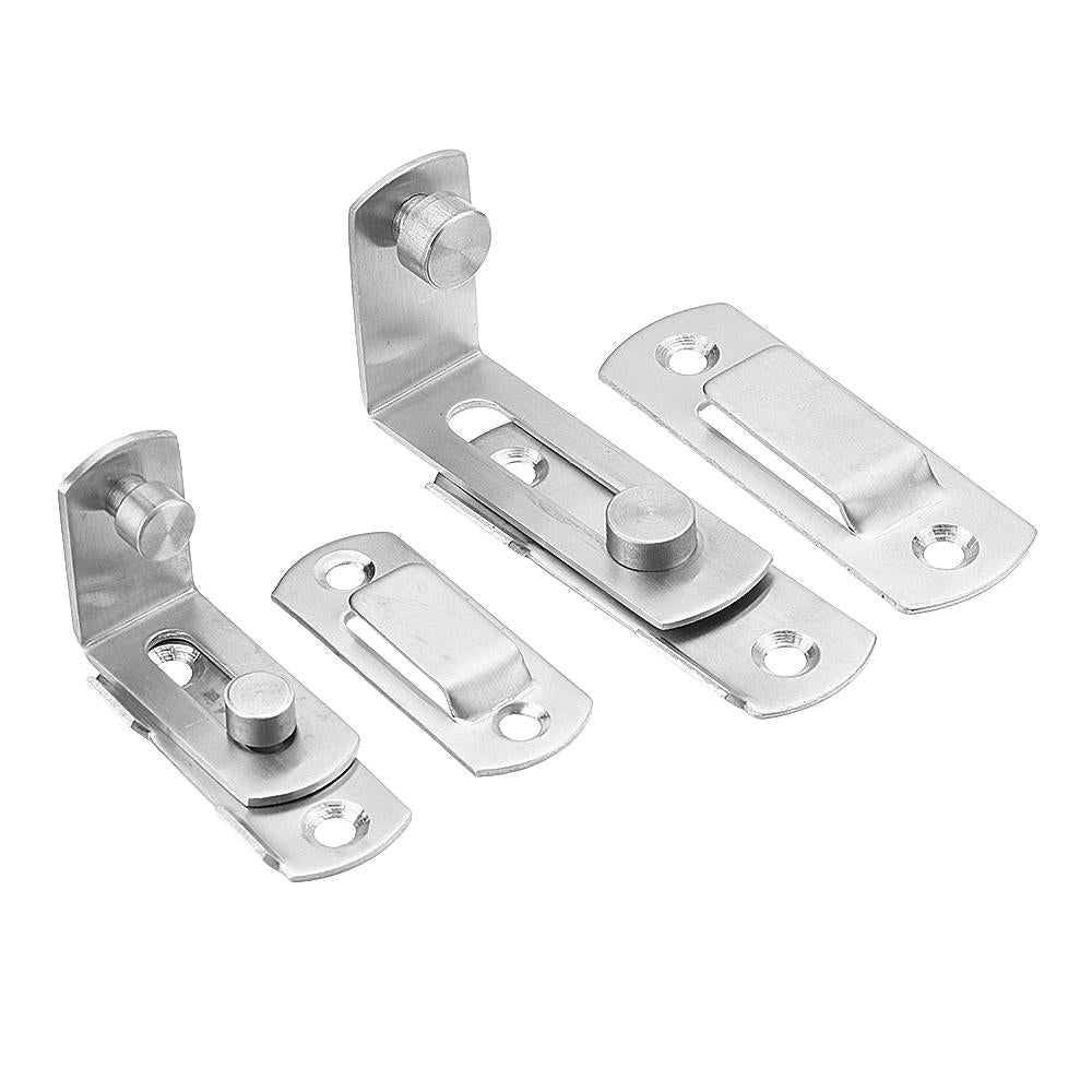 90 Degree Buckle Bolt Barn Door Lock Latch Hasp Sliding Door Buckle for Toilet Doors and Windows Image 3