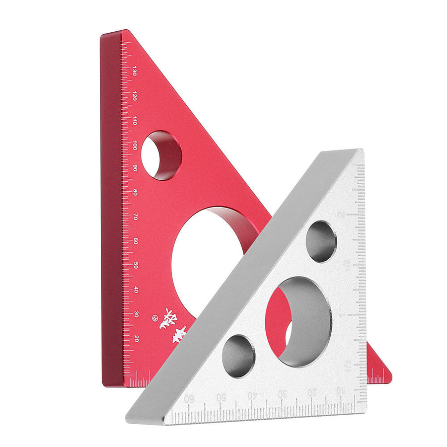 90 Degrees Aluminum Alloy Height Ruler Metric Inch Woodworking Triangular Ruler Image 1