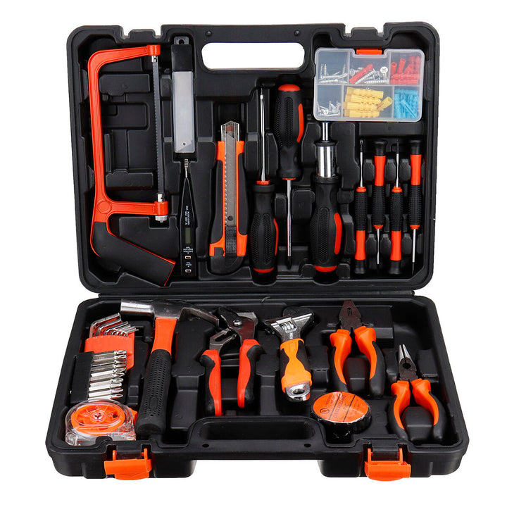 9,25,82,100 Pcs Household Repair Tool Kit Set Hammer Ruler Hand Tool Kit With Plastic Toolbox Image 6