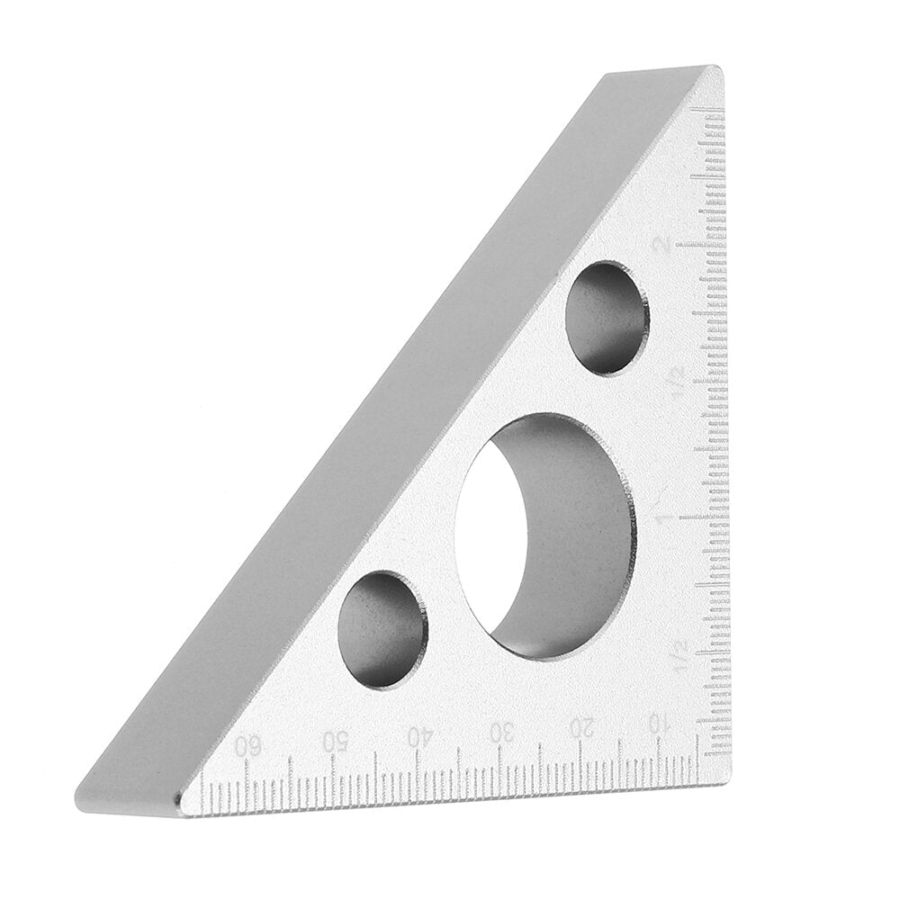 90 Degrees Aluminum Alloy Height Ruler Metric Inch Woodworking Triangular Ruler Image 4