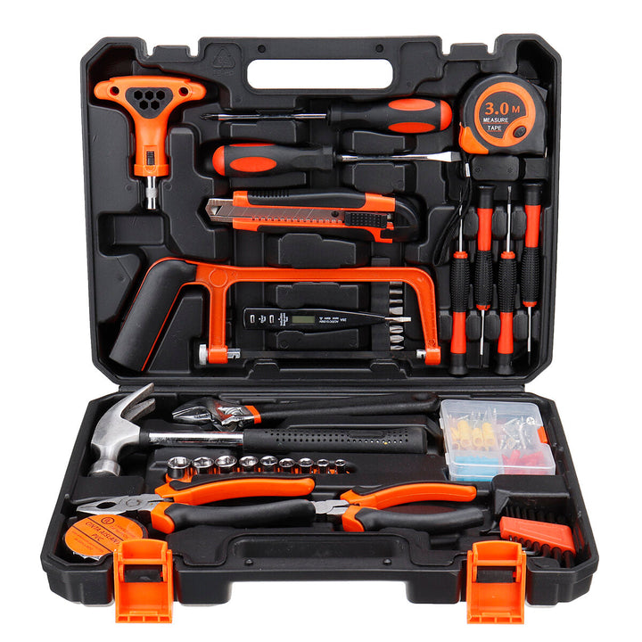 9,25,82,100 Pcs Household Repair Tool Kit Set Hammer Ruler Hand Tool Kit With Plastic Toolbox Image 9