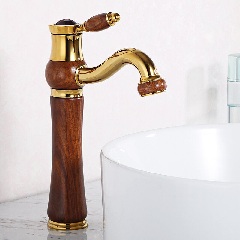 Antique Copper Bathroom Basin Faucet Tap Hot and Cold Water Single Hole Deck Mount Mixer G1,2 Image 1