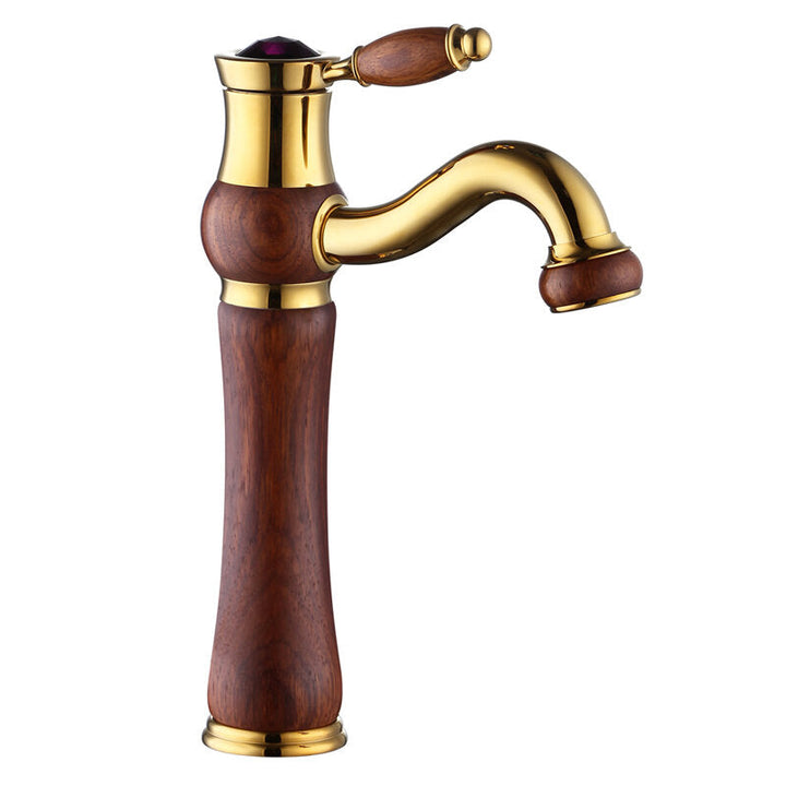 Antique Copper Bathroom Basin Faucet Tap Hot and Cold Water Single Hole Deck Mount Mixer G1,2 Image 5