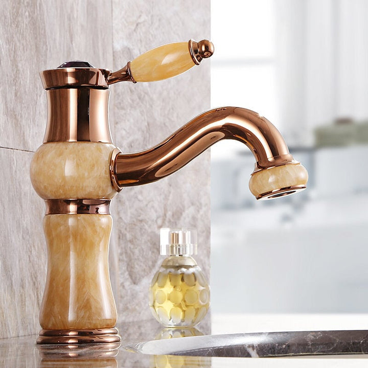 Antique Copper Bathroom Basin Faucet Tap Hot and Cold Water Single Hole Deck Mount Mixer G1,2 Image 1