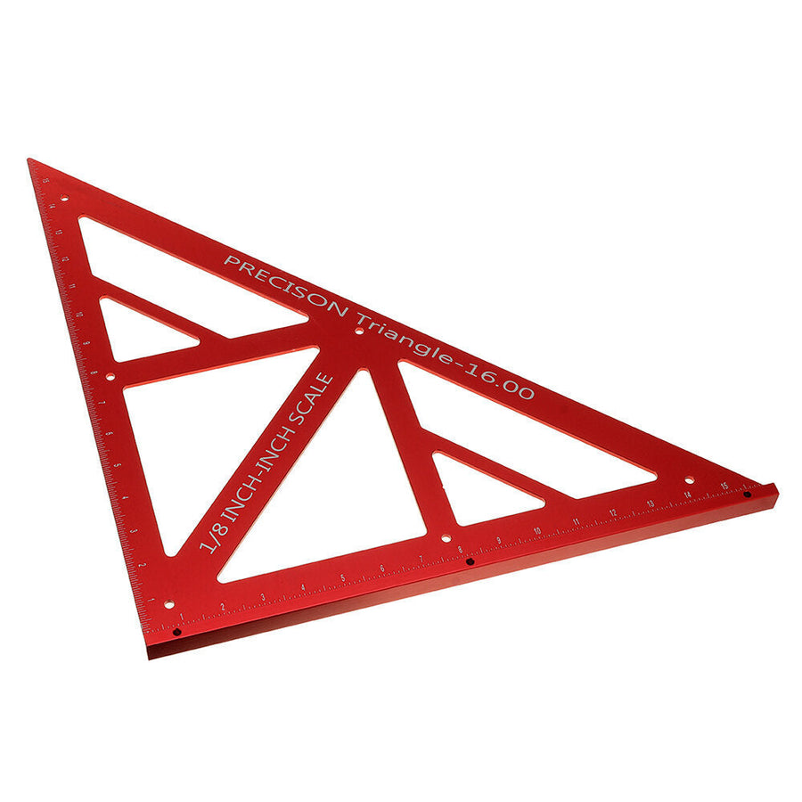 90,45 Degree Aluminum Alloy Multi-function Woodworking Triangle Ruler Inch Precision Triangle Ruler Image 1