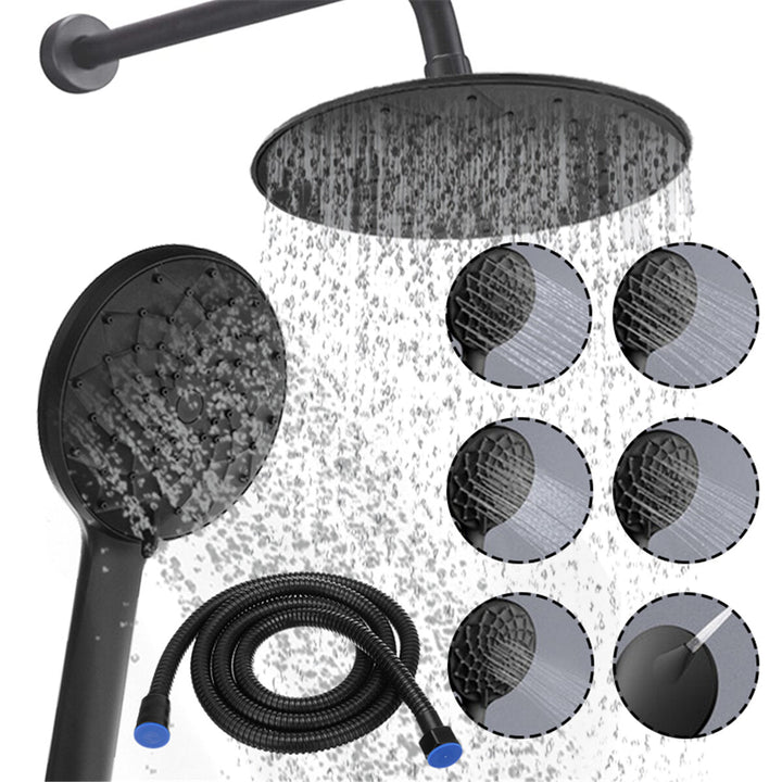 8.7" 2 in 1 Round Rainfall Rain Shower Head Bathroom Top Ceiling Sprayer Filter Image 2