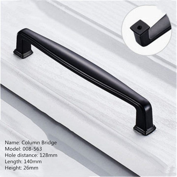 Aluminum Alloy Black Handles For Furniture Cabinet Knobs And Handles Kitchen Handles Drawer Knobs Cabinet Pulls Cupboard Image 5