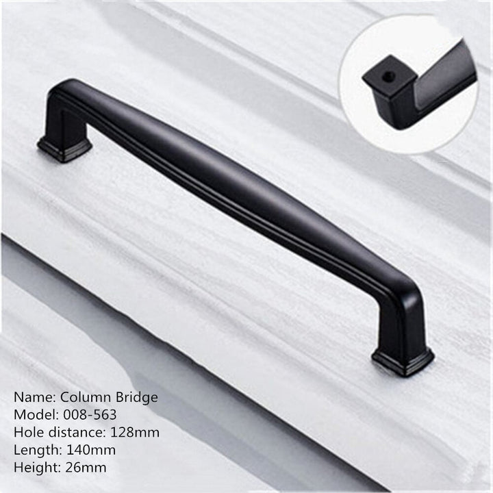 Aluminum Alloy Black Handles For Furniture Cabinet Knobs And Handles Kitchen Handles Drawer Knobs Cabinet Pulls Cupboard Image 1