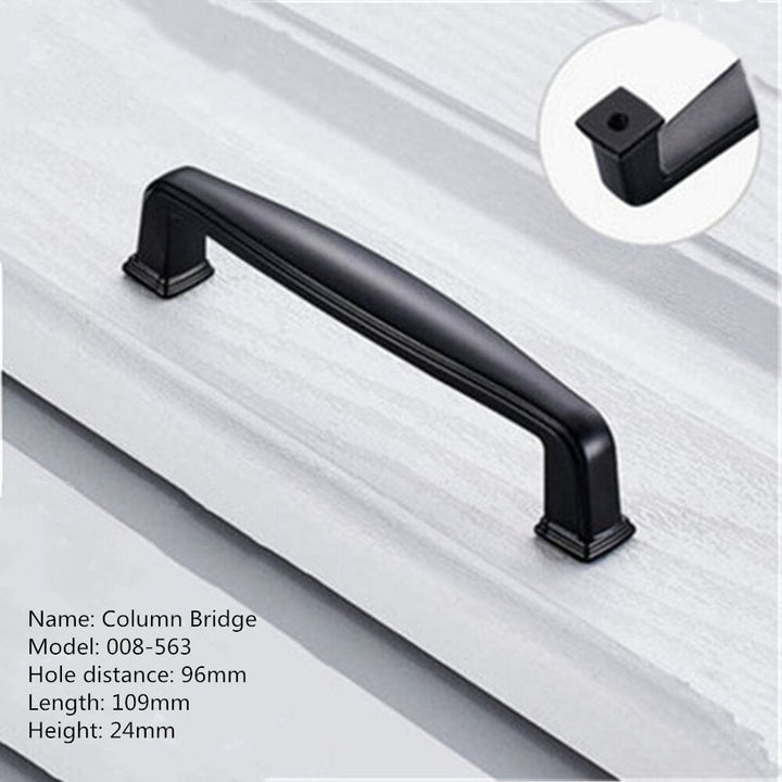 Aluminum Alloy Black Handles For Furniture Cabinet Knobs And Handles Kitchen Handles Drawer Knobs Cabinet Pulls Cupboard Image 1