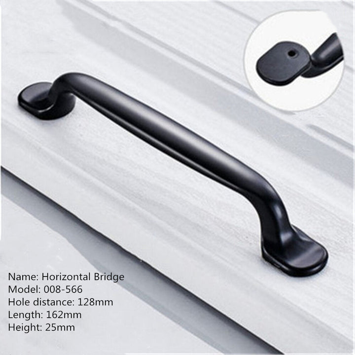 Aluminum Alloy Black Handles For Furniture Cabinet Knobs And Handles Kitchen Handles Drawer Knobs Cabinet Pulls Cupboard Image 7