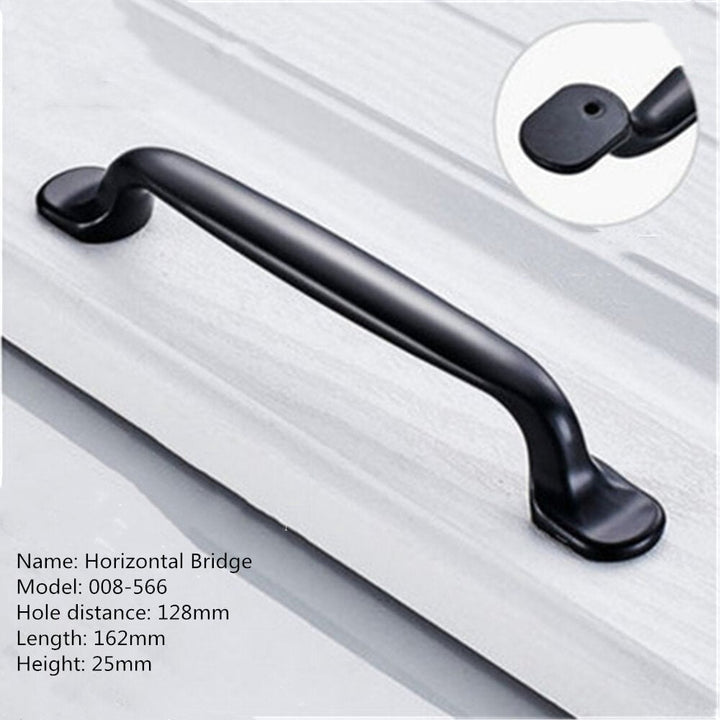 Aluminum Alloy Black Handles For Furniture Cabinet Knobs And Handles Kitchen Handles Drawer Knobs Cabinet Pulls Cupboard Image 1