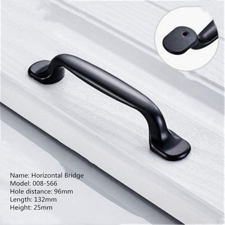 Aluminum Alloy Black Handles For Furniture Cabinet Knobs And Handles Kitchen Handles Drawer Knobs Cabinet Pulls Cupboard Image 8