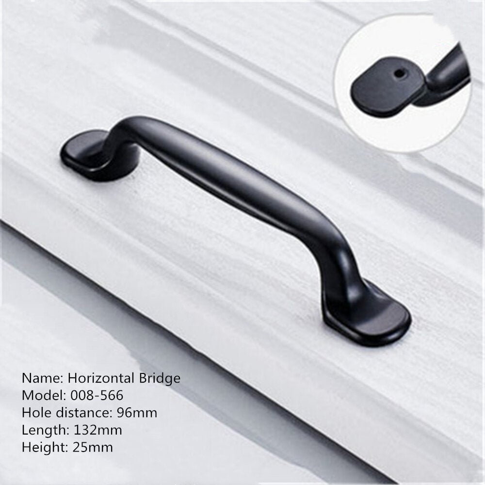 Aluminum Alloy Black Handles For Furniture Cabinet Knobs And Handles Kitchen Handles Drawer Knobs Cabinet Pulls Cupboard Image 1