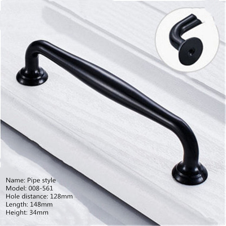 Aluminum Alloy Black Handles For Furniture Cabinet Knobs And Handles Kitchen Handles Drawer Knobs Cabinet Pulls Cupboard Image 9