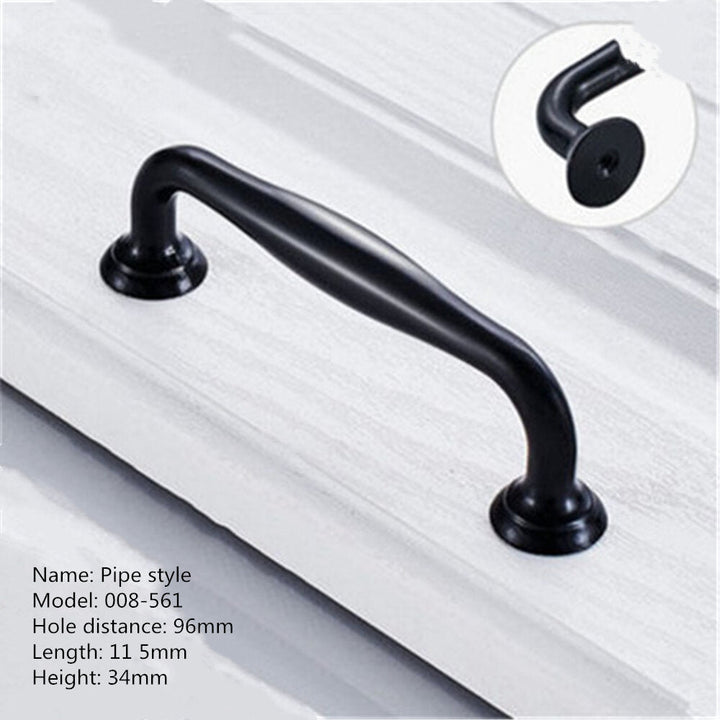 Aluminum Alloy Black Handles For Furniture Cabinet Knobs And Handles Kitchen Handles Drawer Knobs Cabinet Pulls Cupboard Image 10