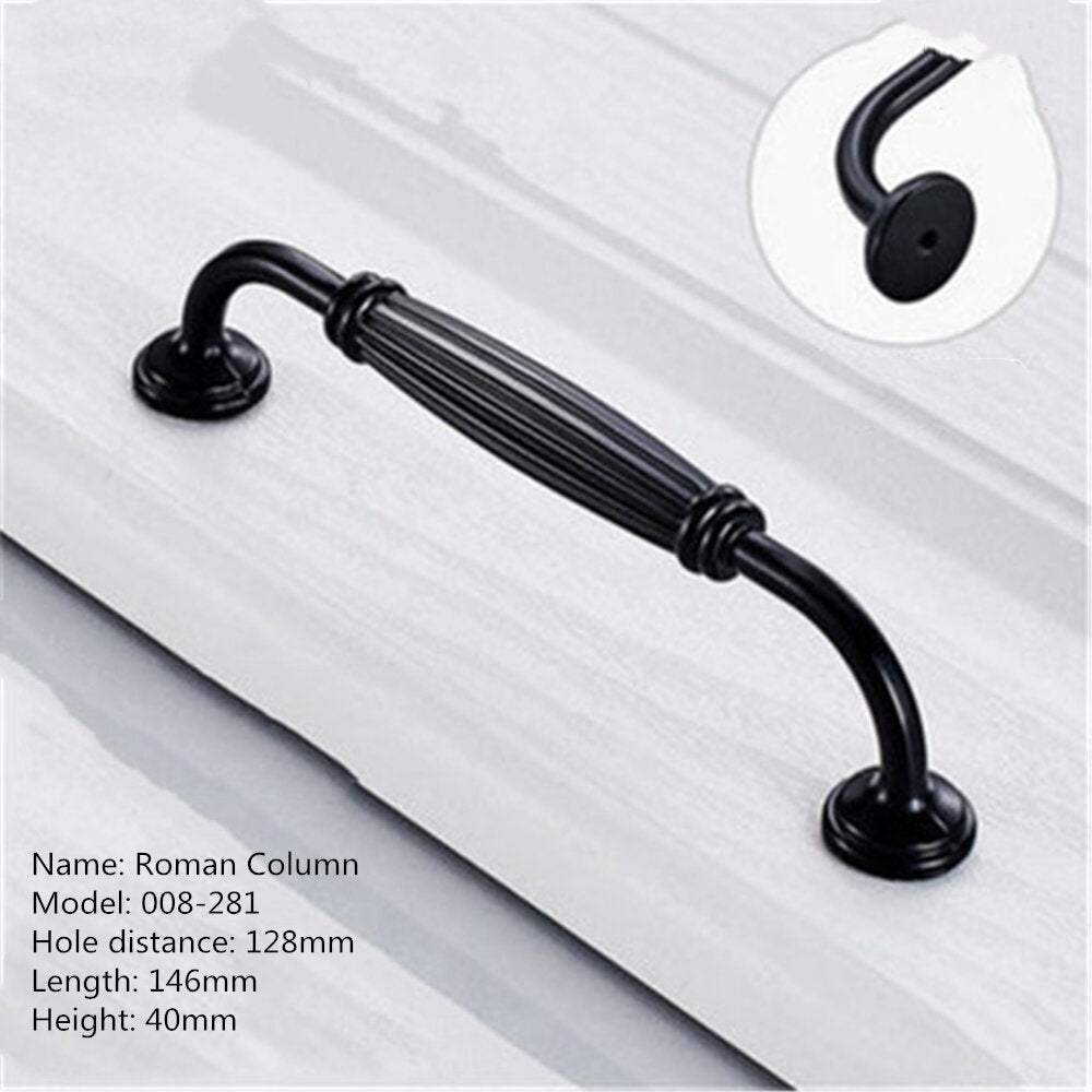 Aluminum Alloy Black Handles For Furniture Cabinet Knobs And Handles Kitchen Handles Drawer Knobs Cabinet Pulls Cupboard Image 11