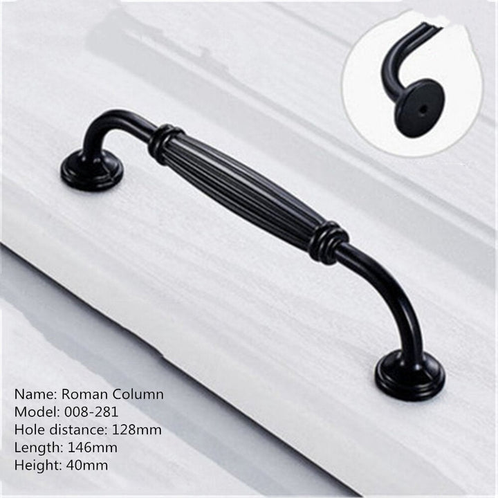 Aluminum Alloy Black Handles For Furniture Cabinet Knobs And Handles Kitchen Handles Drawer Knobs Cabinet Pulls Cupboard Image 1