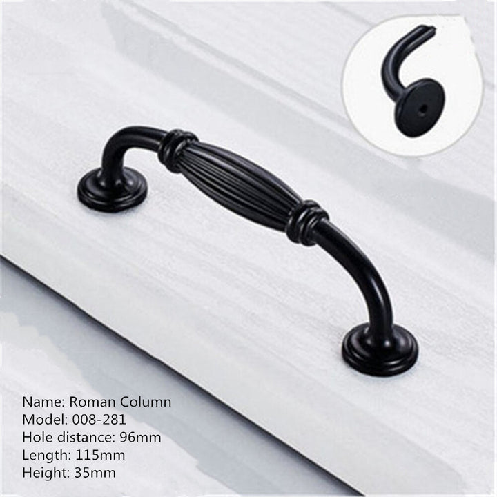 Aluminum Alloy Black Handles For Furniture Cabinet Knobs And Handles Kitchen Handles Drawer Knobs Cabinet Pulls Cupboard Image 12