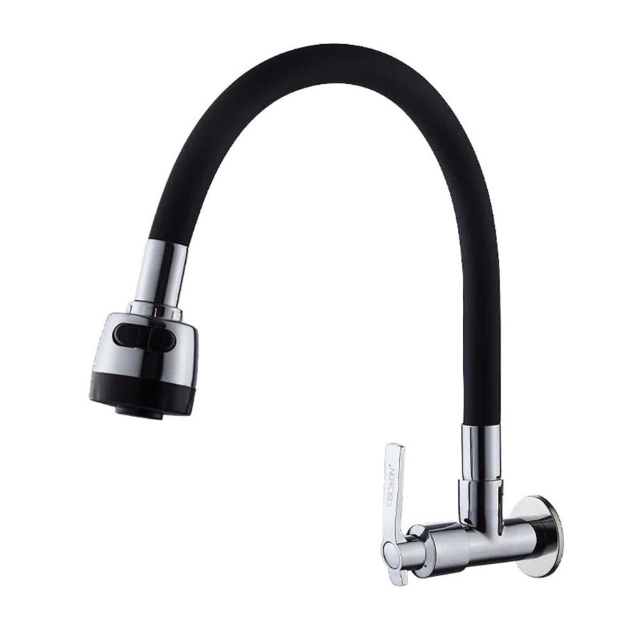 Bathroom Basin Sink Faucet 360 Degree Rotatable Spout Single Handle Cold Tap Wall Mounted Image 1