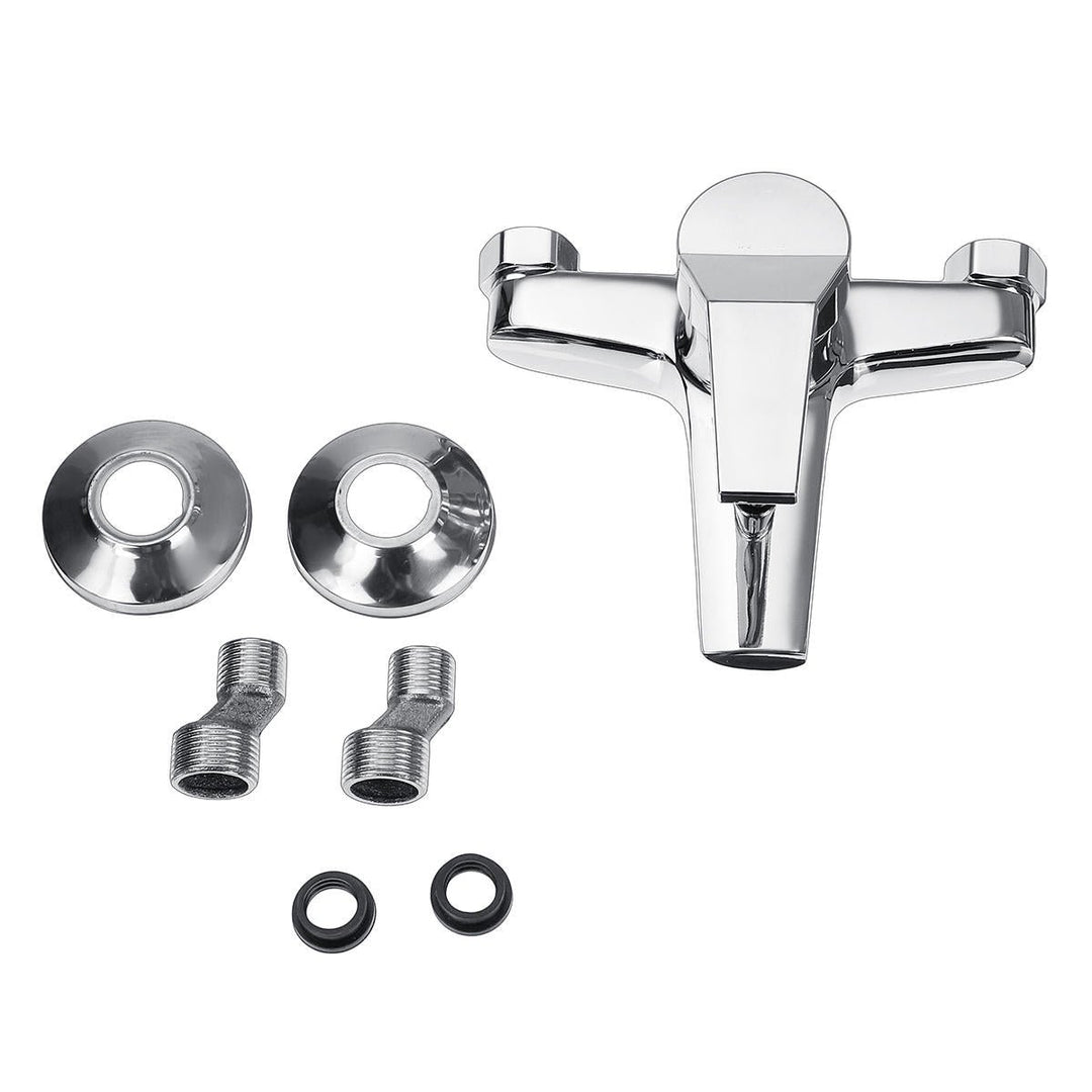 Bathroom Bathtub Tub Shower Faucet Wall Mount Head Bath Valve Mixer Tap Image 4