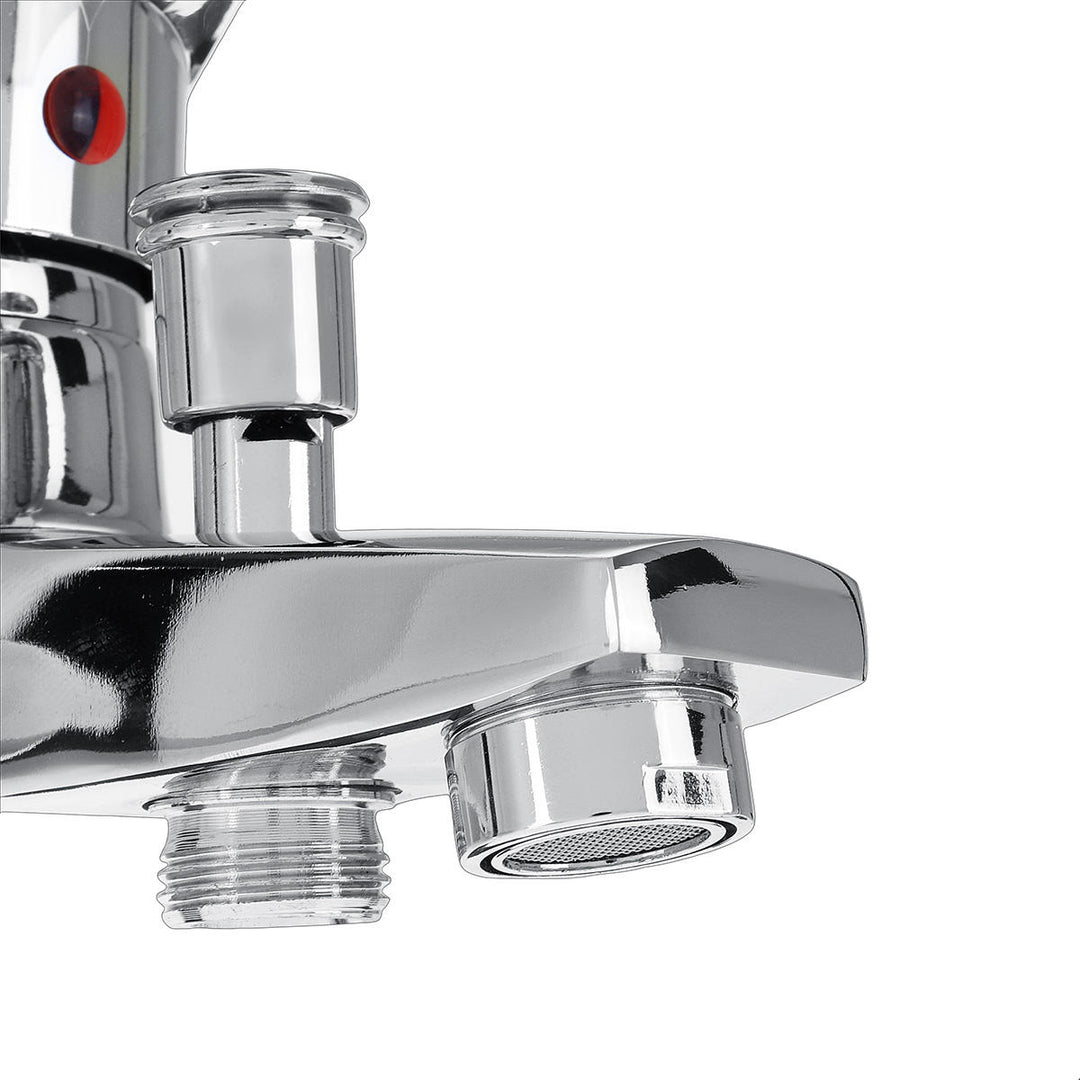 Bathroom Bathtub Tub Shower Faucet Wall Mount Head Bath Valve Mixer Tap Image 7