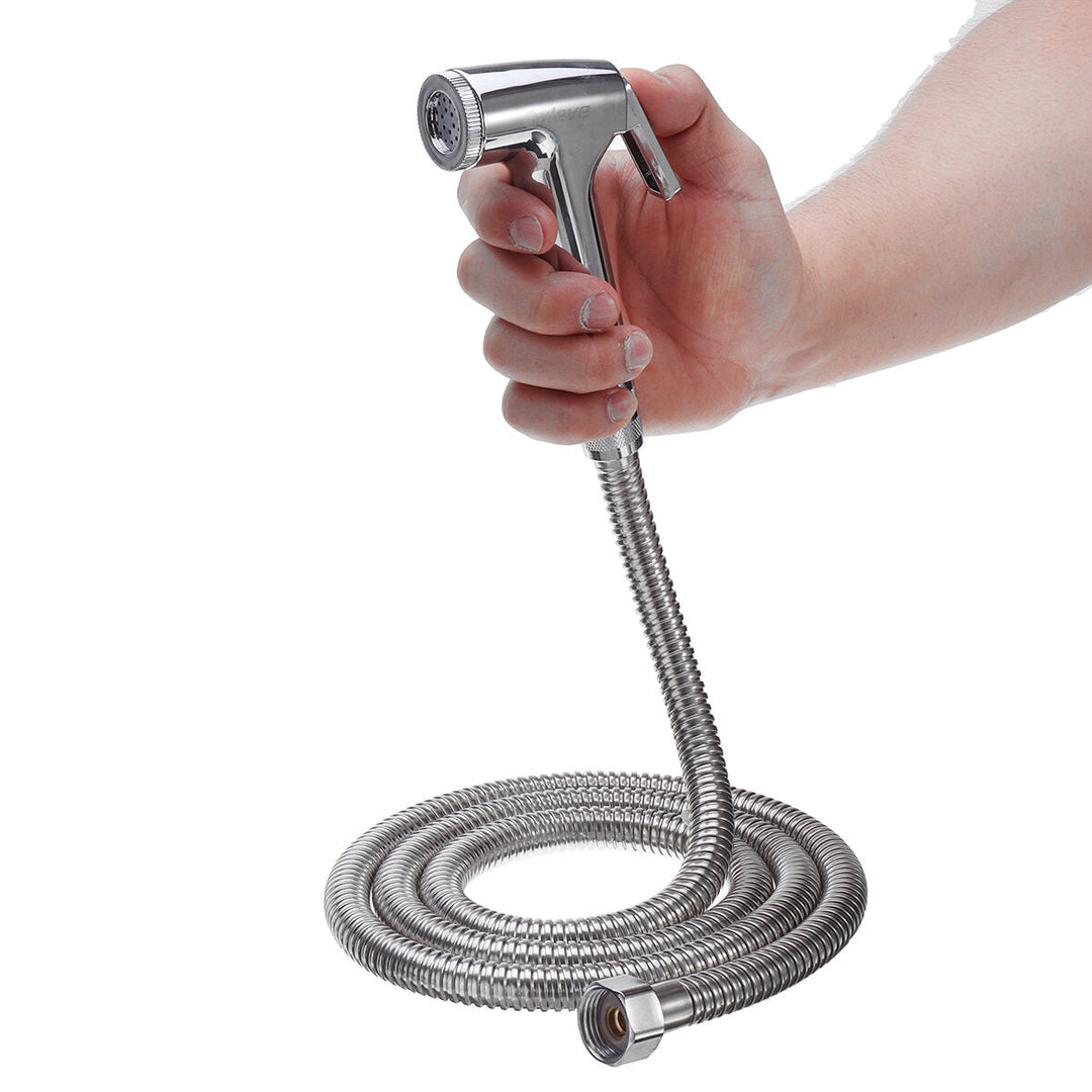 Bathroom Portable Bidet Sprayer Handheld Toilet Shower Head for Personal Hygiene With 1.5m Stainless Steel Hose Image 2