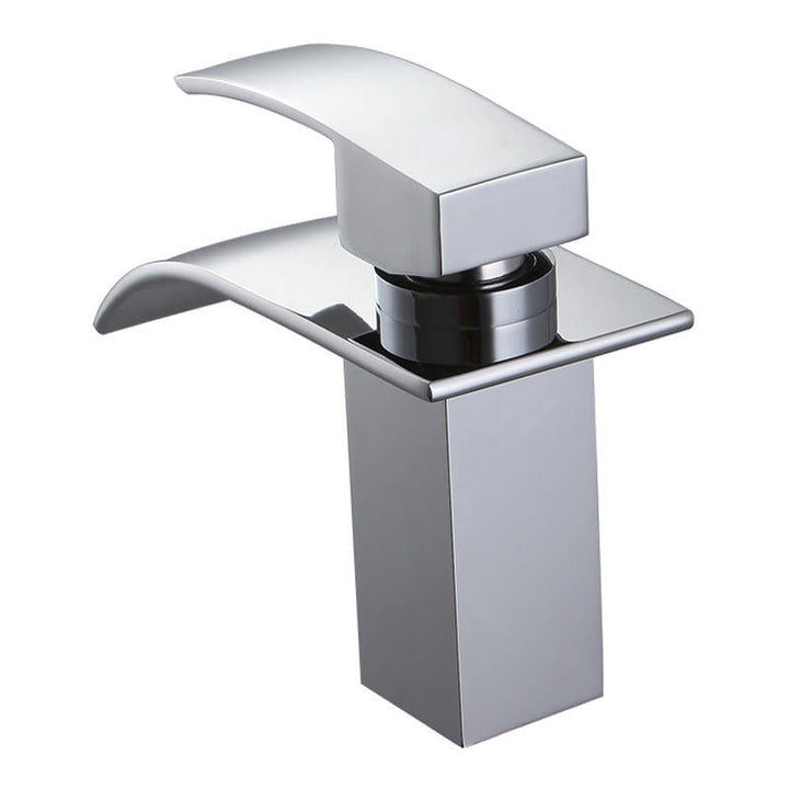 Bathroom Waterfall Sink Faucet Single Lever Mixer Tap Hot Cold Brass Faucets Image 1