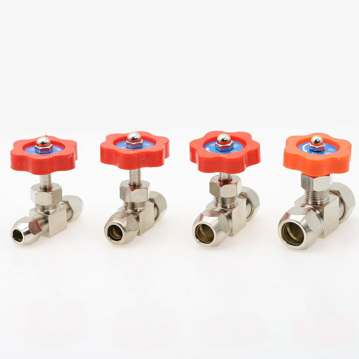 Ball Balve 6mm 8mm 10mm 12mm Pipe Orange Plastic Handle Metal High Pressure Durable Tube Needle Type Globe Valve Image 1