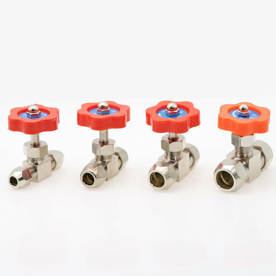 Ball Balve 6mm 8mm 10mm 12mm Pipe Orange Plastic Handle Metal High Pressure Durable Tube Needle Type Globe Valve Image 1