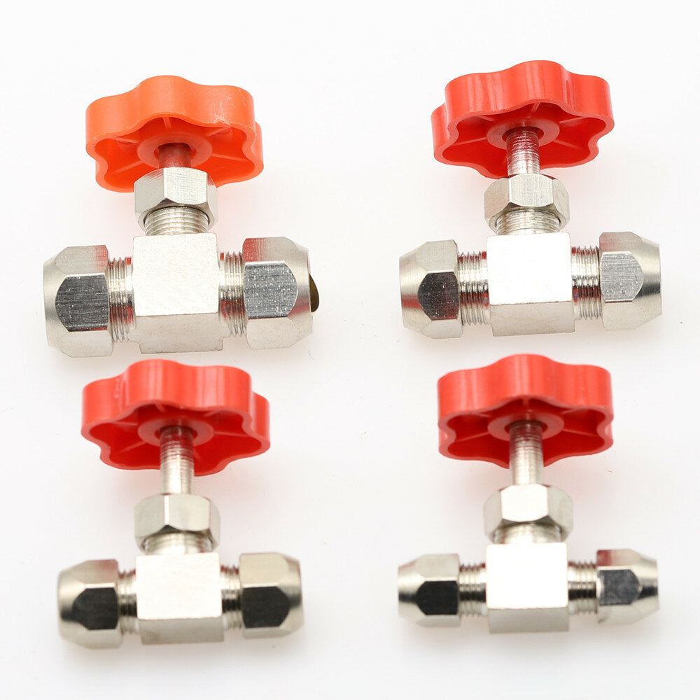 Ball Balve 6mm 8mm 10mm 12mm Pipe Orange Plastic Handle Metal High Pressure Durable Tube Needle Type Globe Valve Image 2